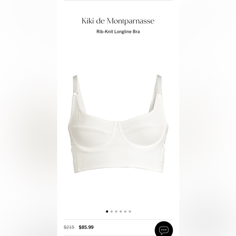 ISO Kiki de montparnasse rib-knit longline bra size small!
